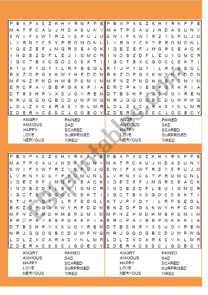 Feelings & Emotions Worksheet worksheet