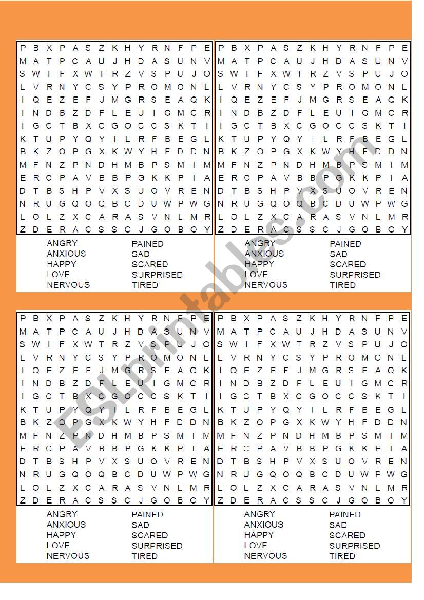 Feelings & Emotions Worksheet worksheet