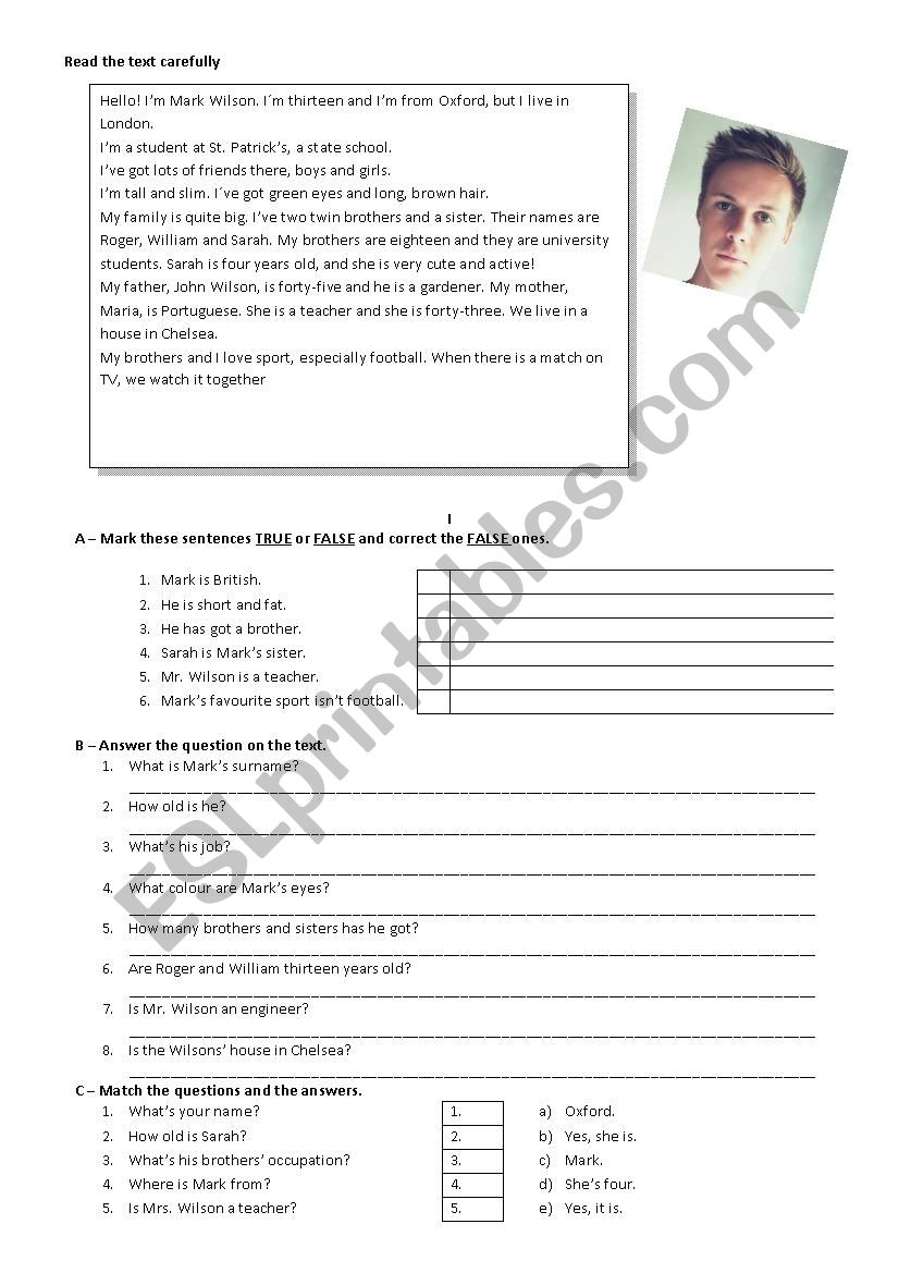 Written Test worksheet