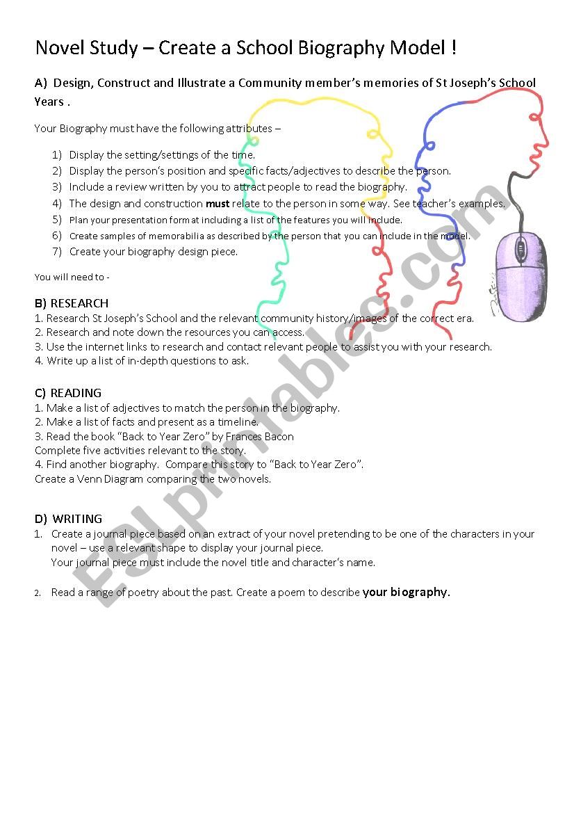 Biography quest worksheet