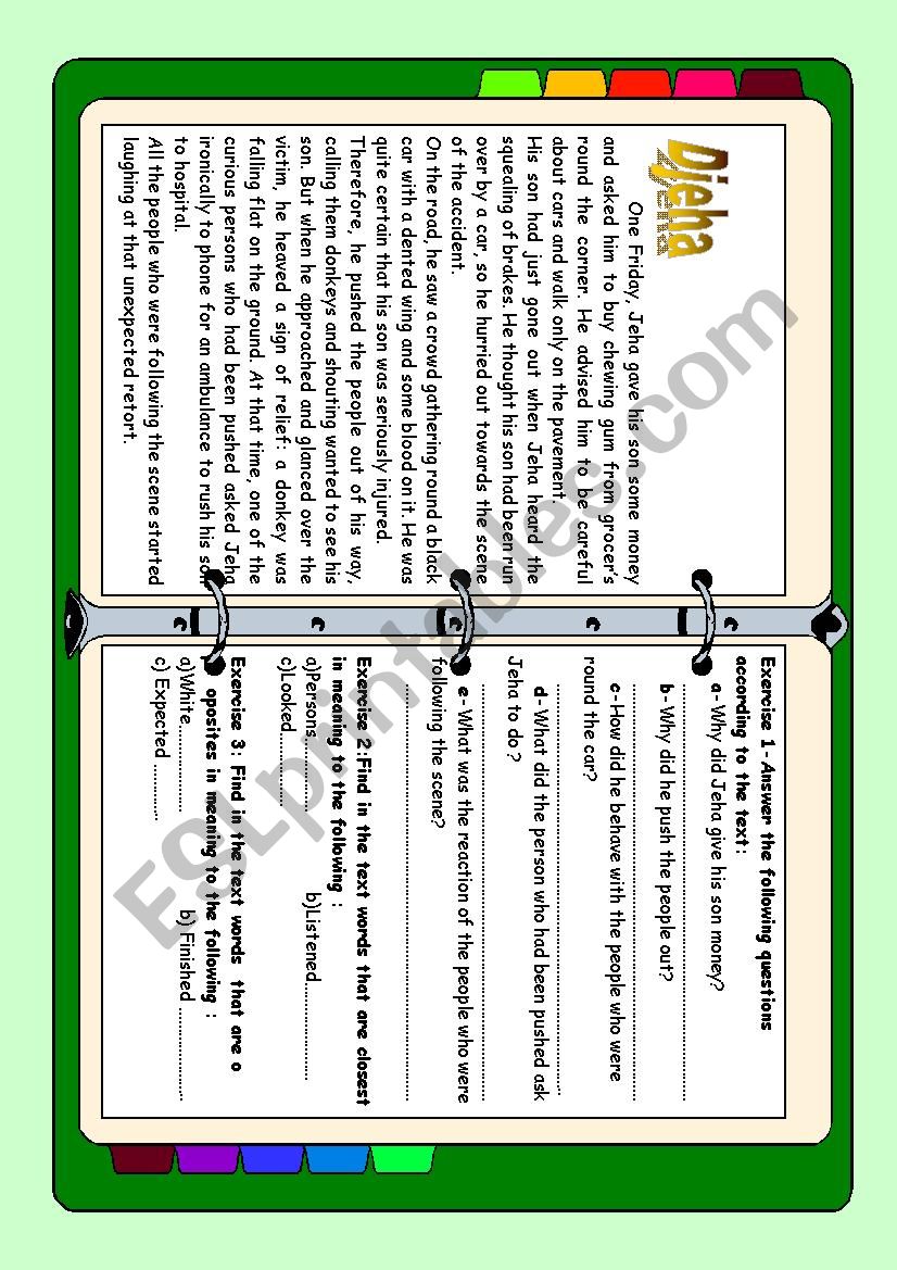 djeha worksheet