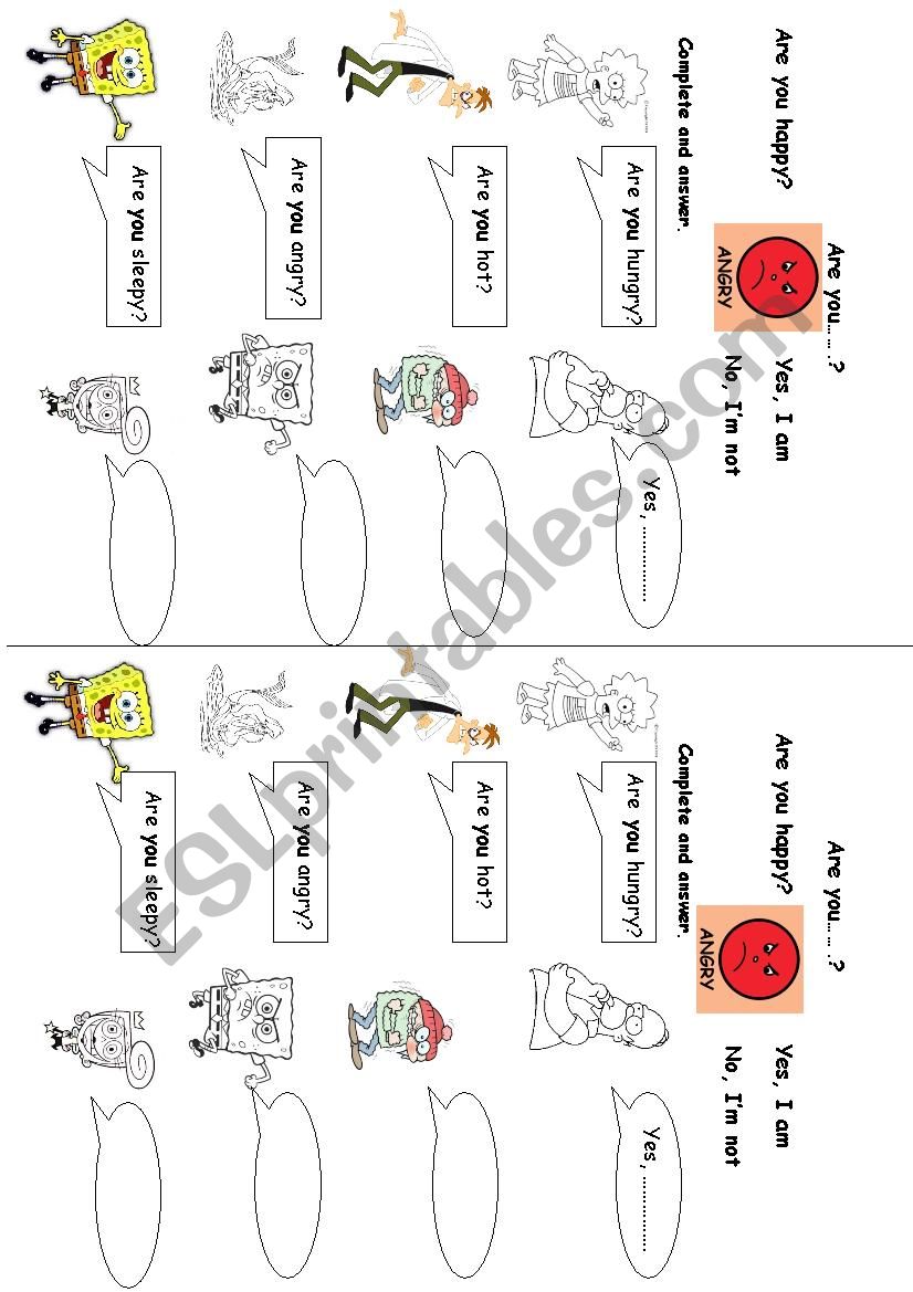 Are you happy?  worksheet