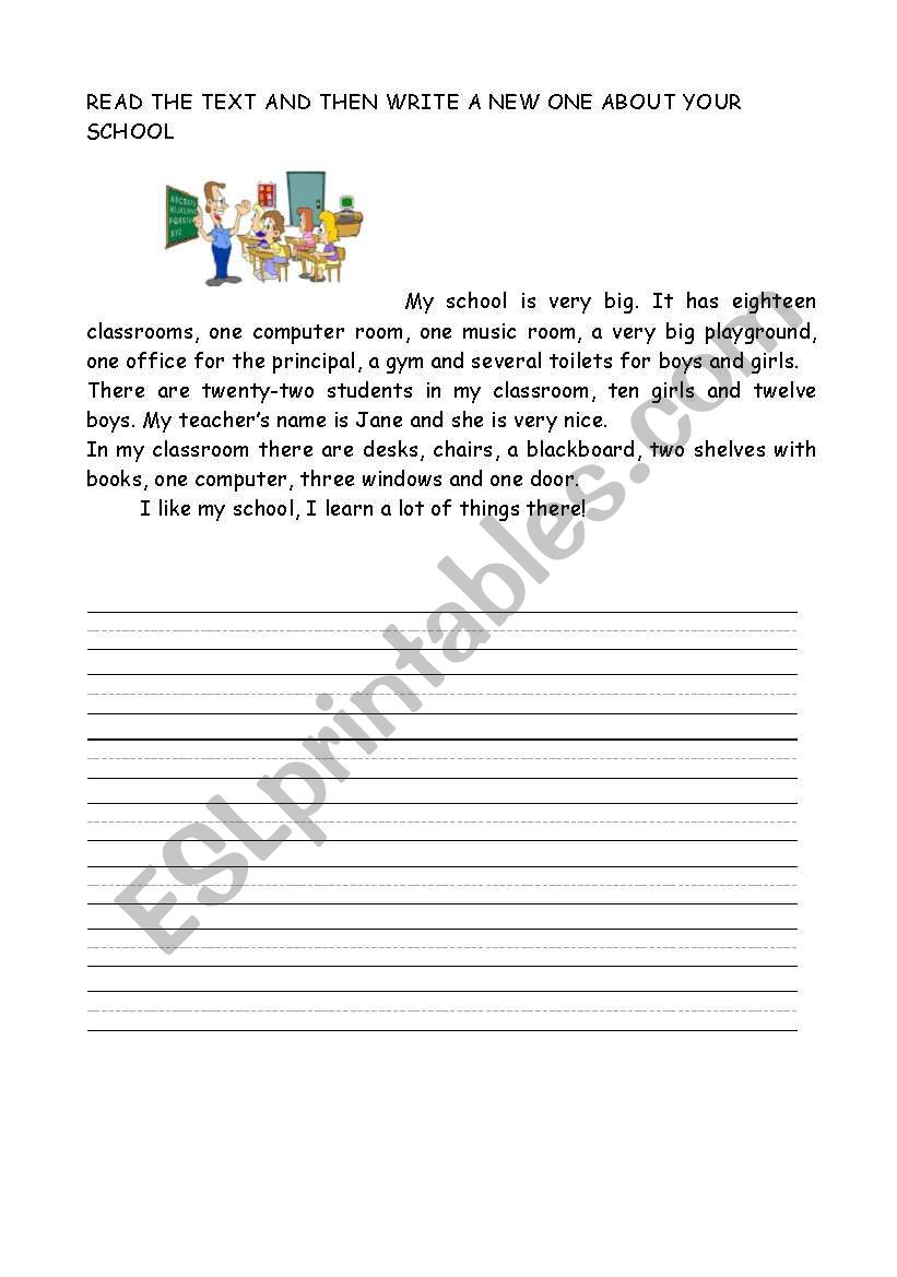 school description worksheet