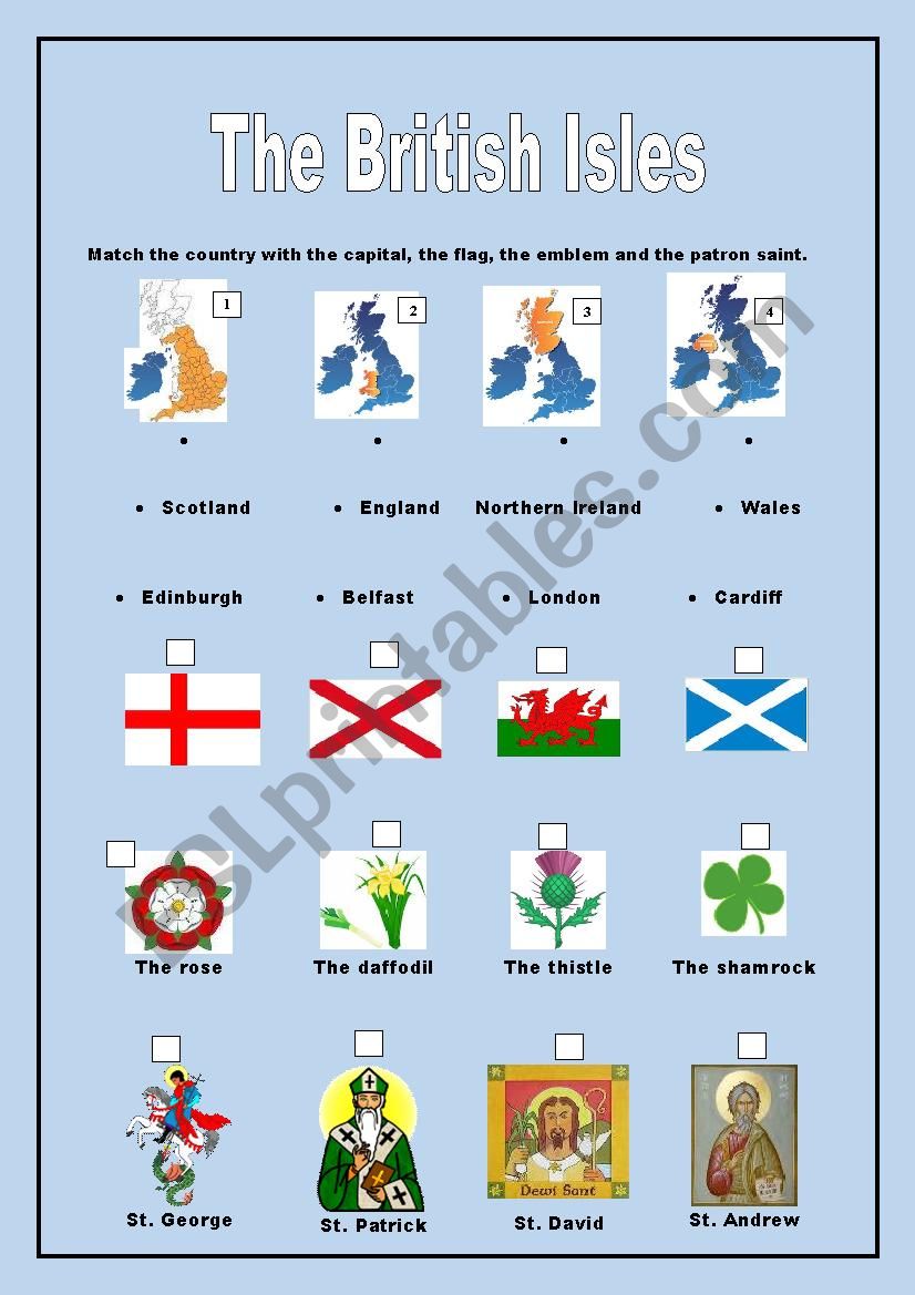 The British Isles worksheet