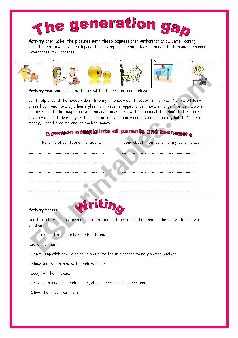 9th form module 1 lesson 3 the generation gap (group session)