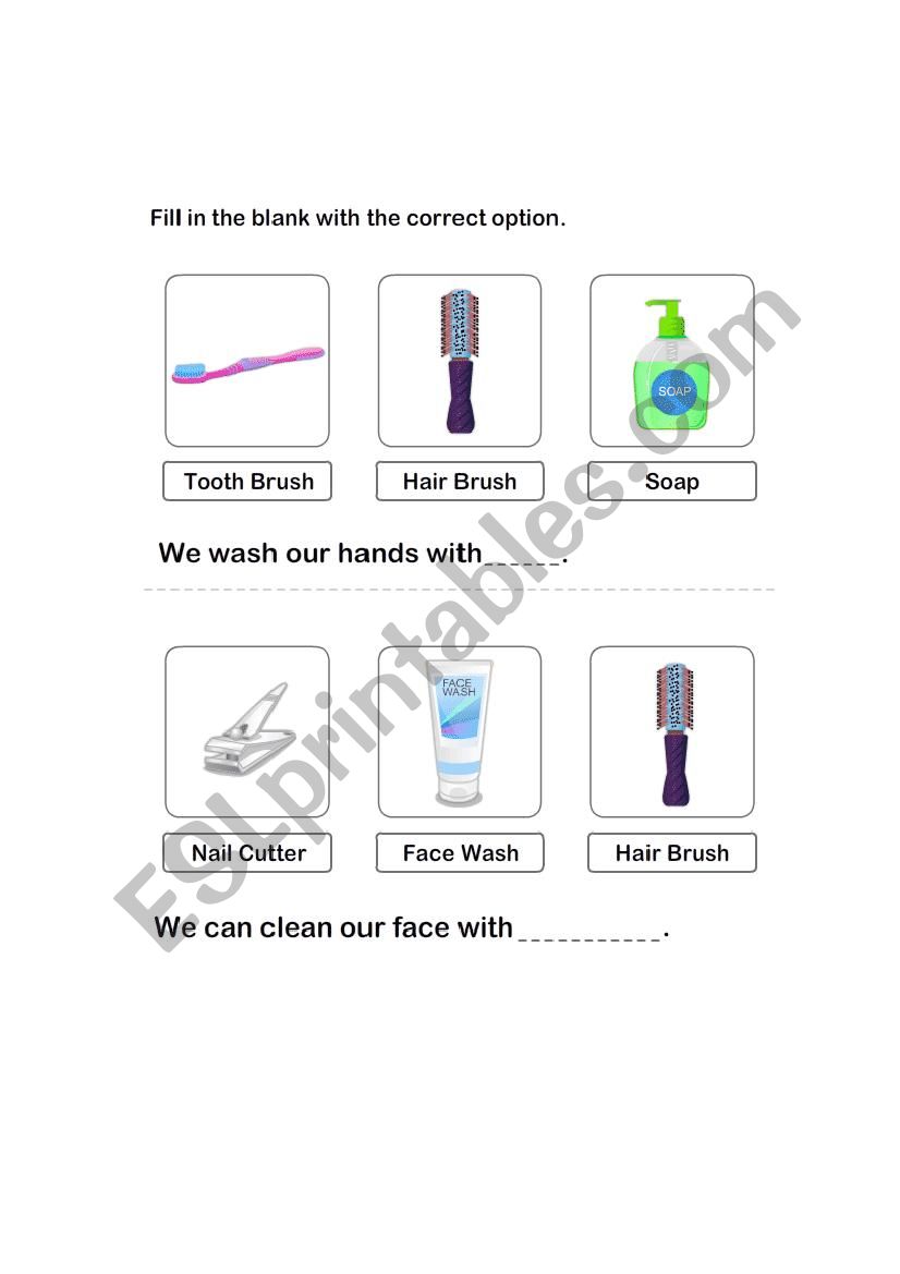 daily routine worksheet
