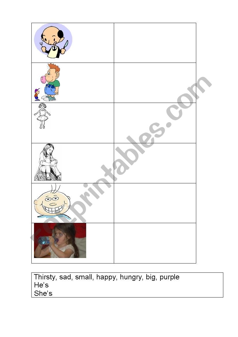 Adjectives practice worksheet