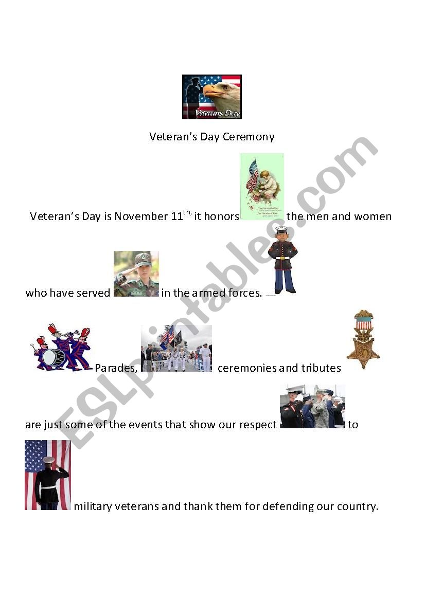 Veterans Day  worksheet