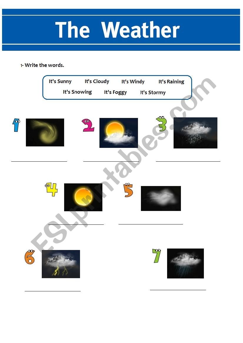 The weather worksheet