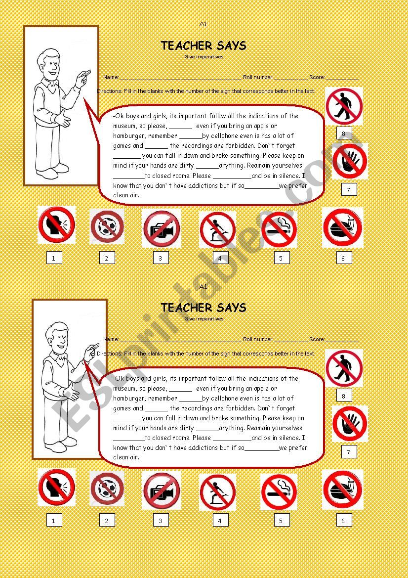 RULES ADN REGULATIONS worksheet