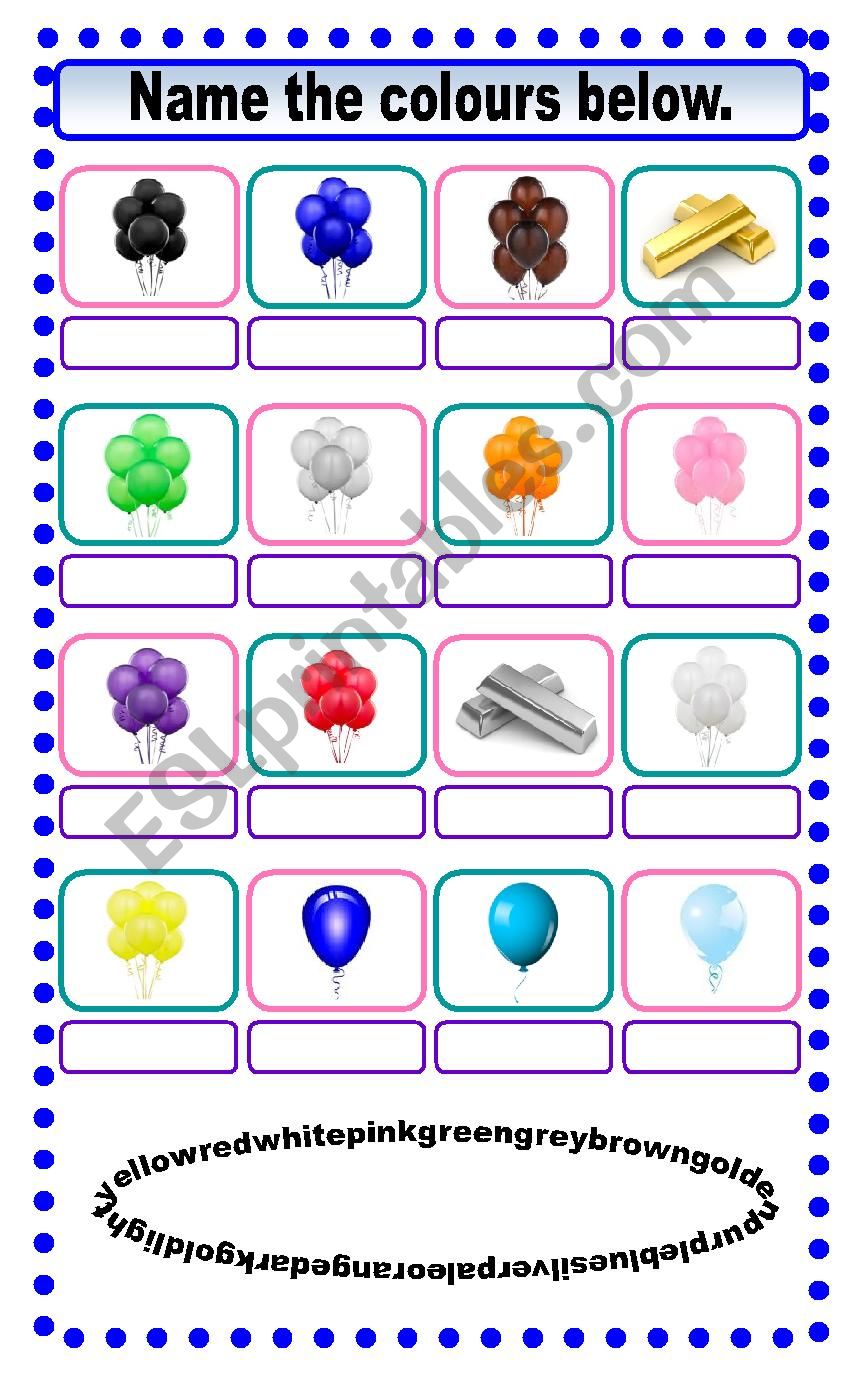 Colours (PET) worksheet