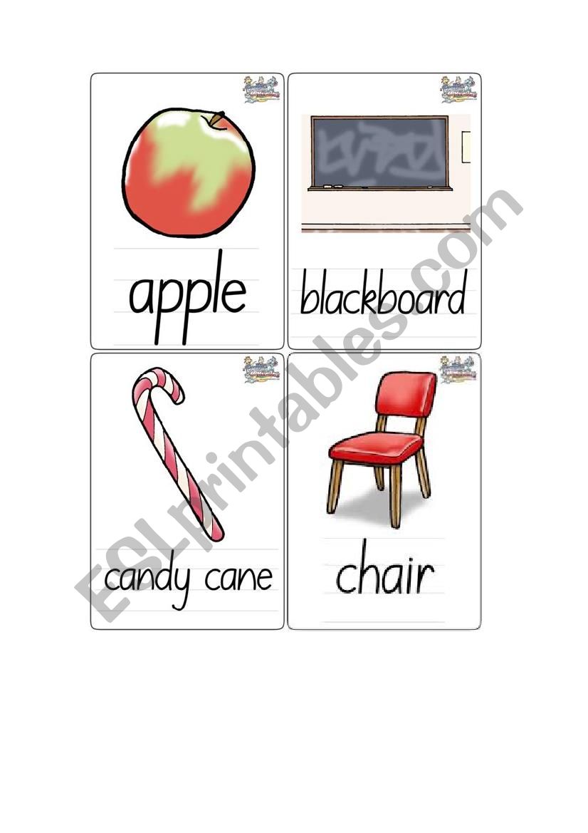 Word card worksheet