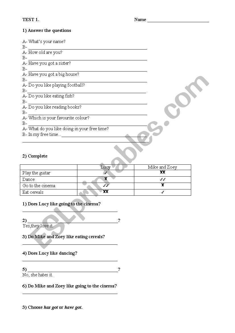 Complete revision of english worksheet