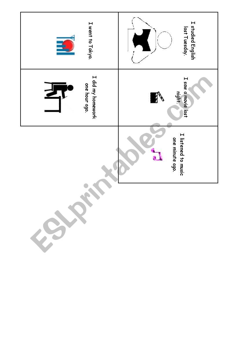 Go fish past tense part 3 worksheet