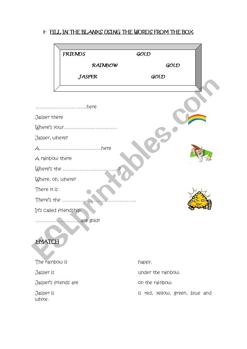 Jasper Pot of Gold worksheet