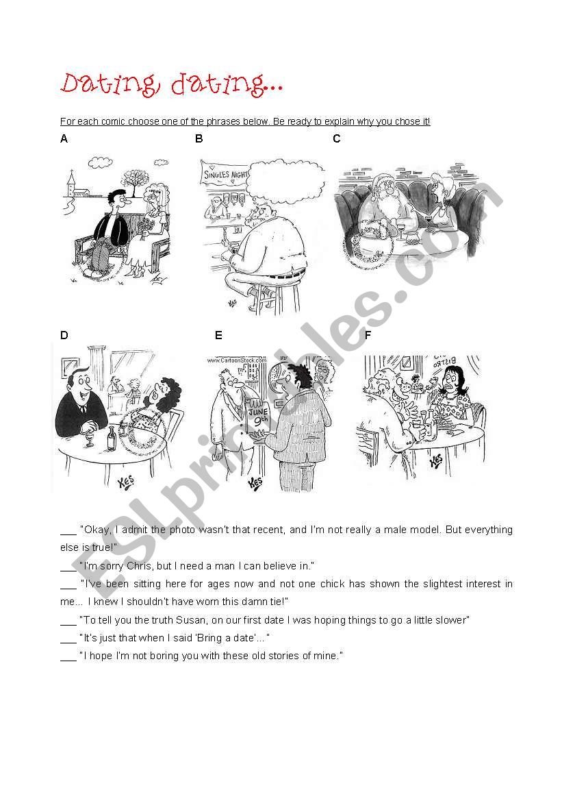 Dating, dating worksheet