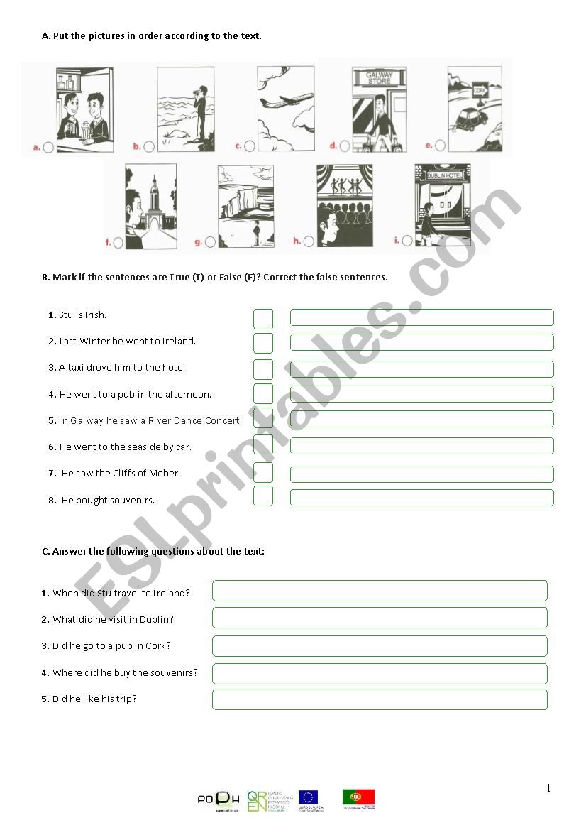 6th grade test part 2 worksheet