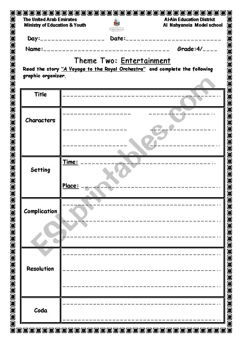 graphic organizer worksheet