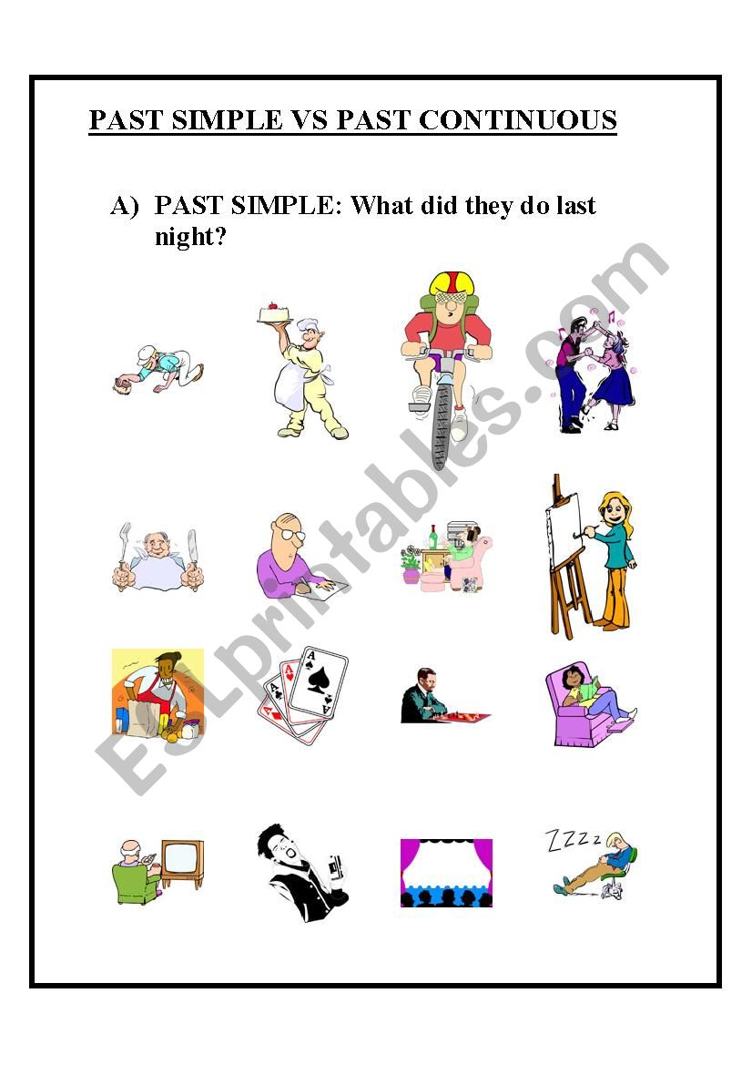 Past Simple vs Past Continuous Activity