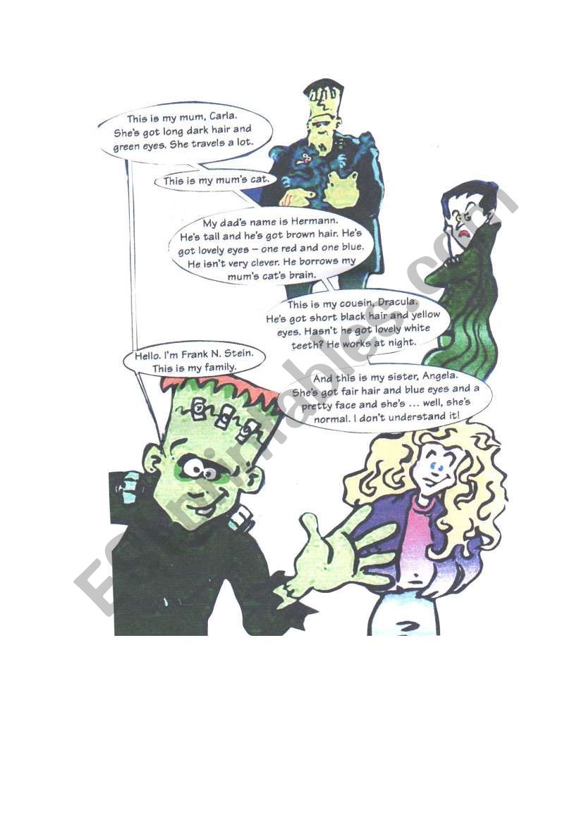 FRANKÂ´S FAMILY worksheet