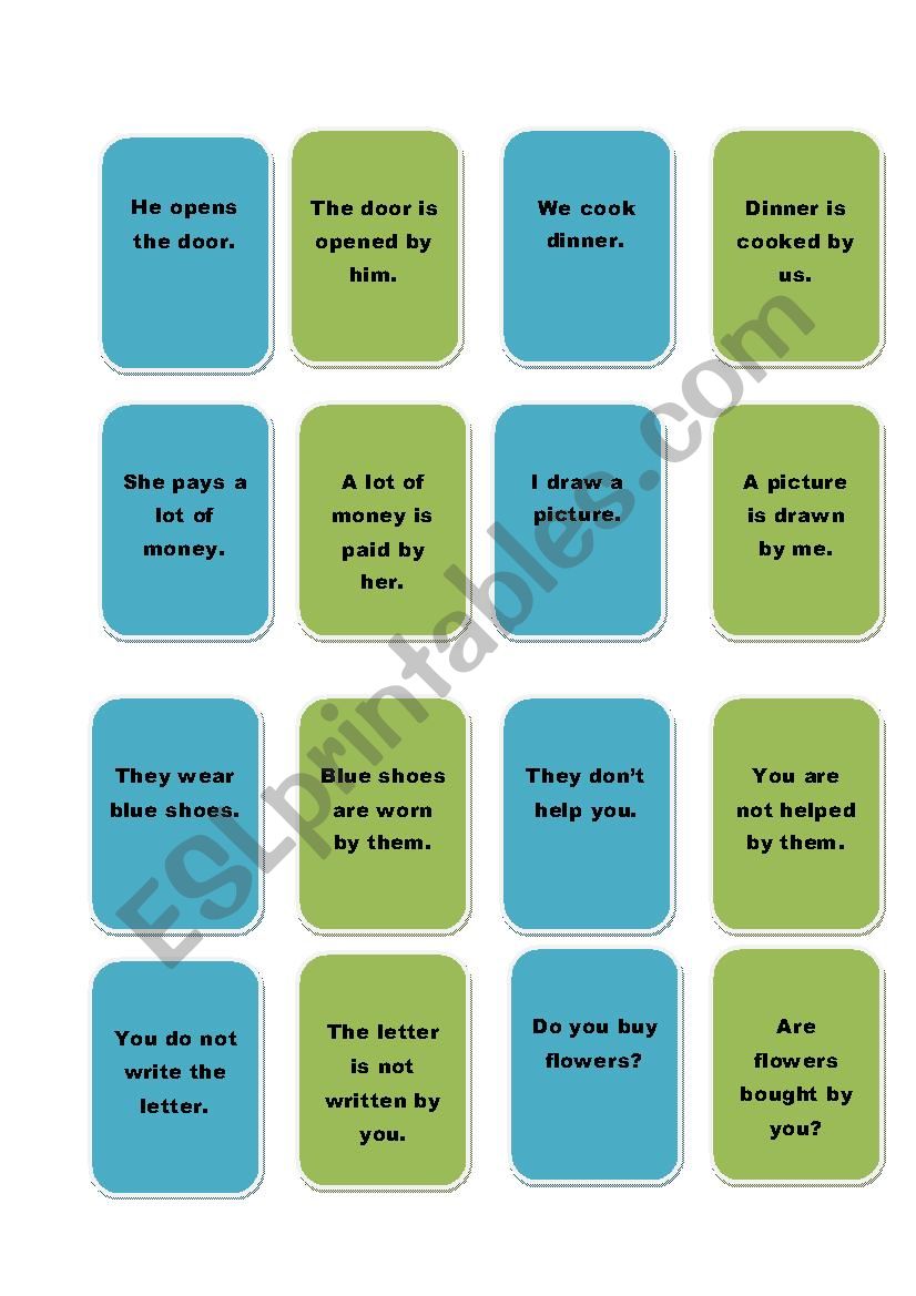 passive voice worksheet