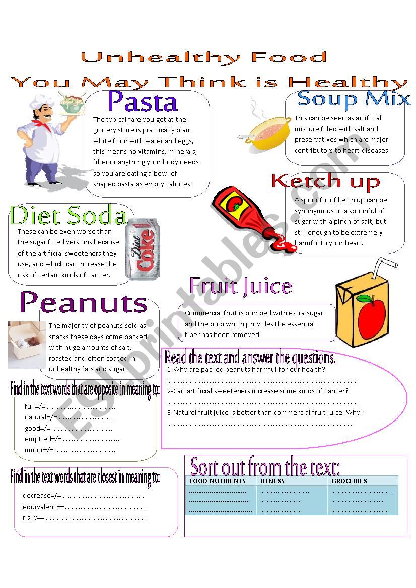 unhealthy food that you may think is healthy