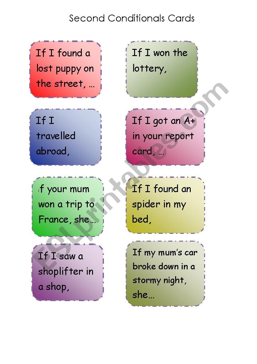 Second Conditional Speaking Cards