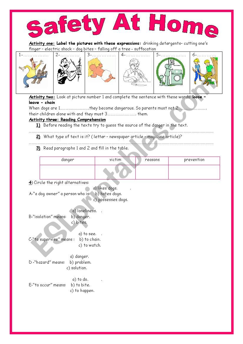 9th form  module 1 lesson 5 safety at home