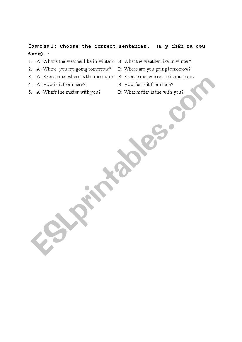 Weather worksheet