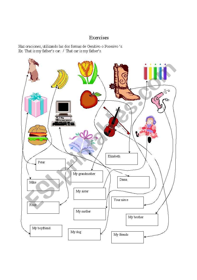 Genitive worksheet