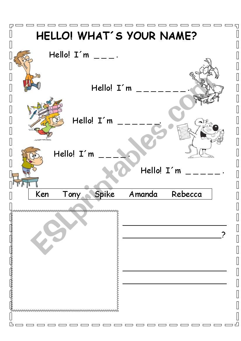 Whats your name? worksheet