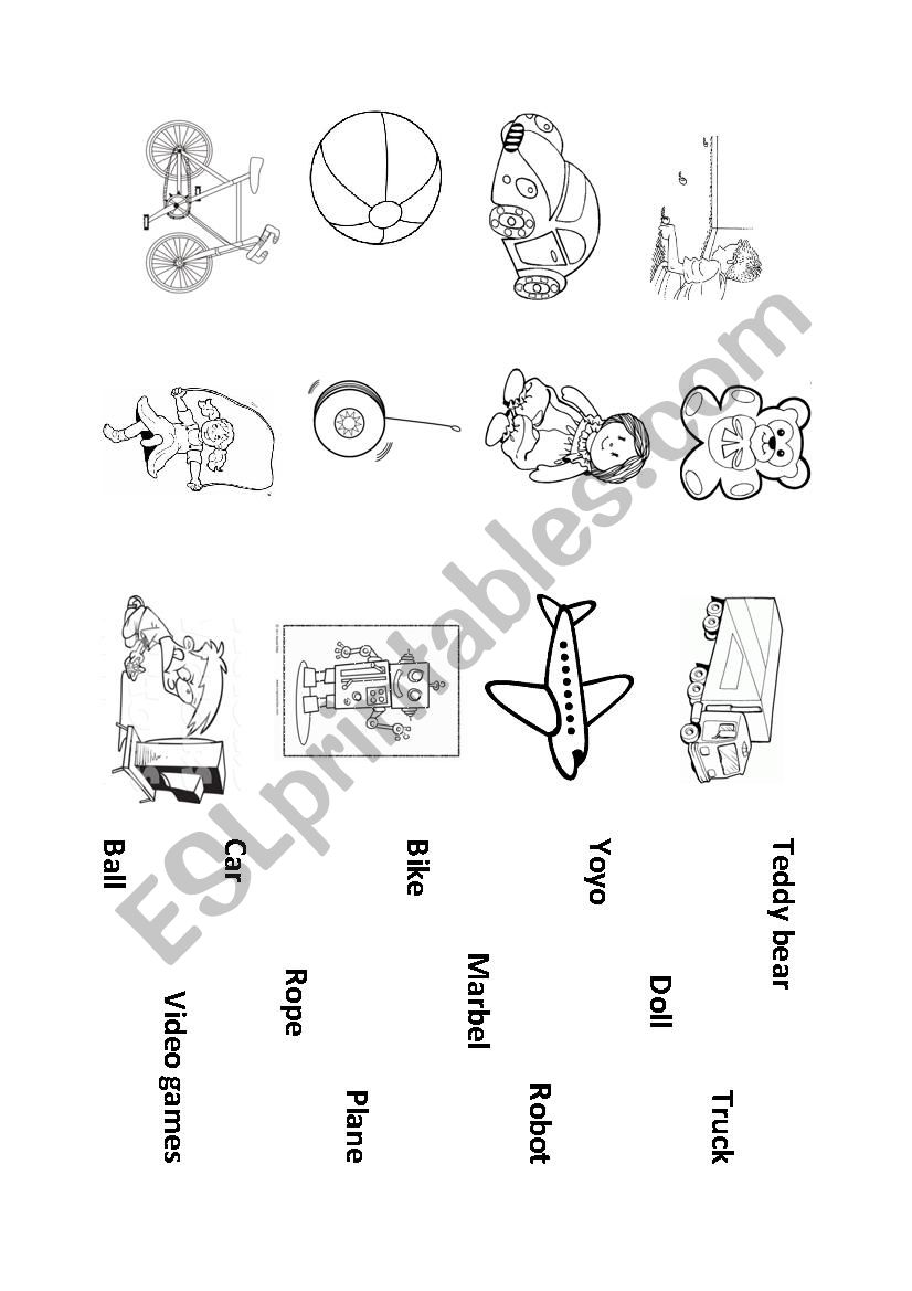 Toys worksheet