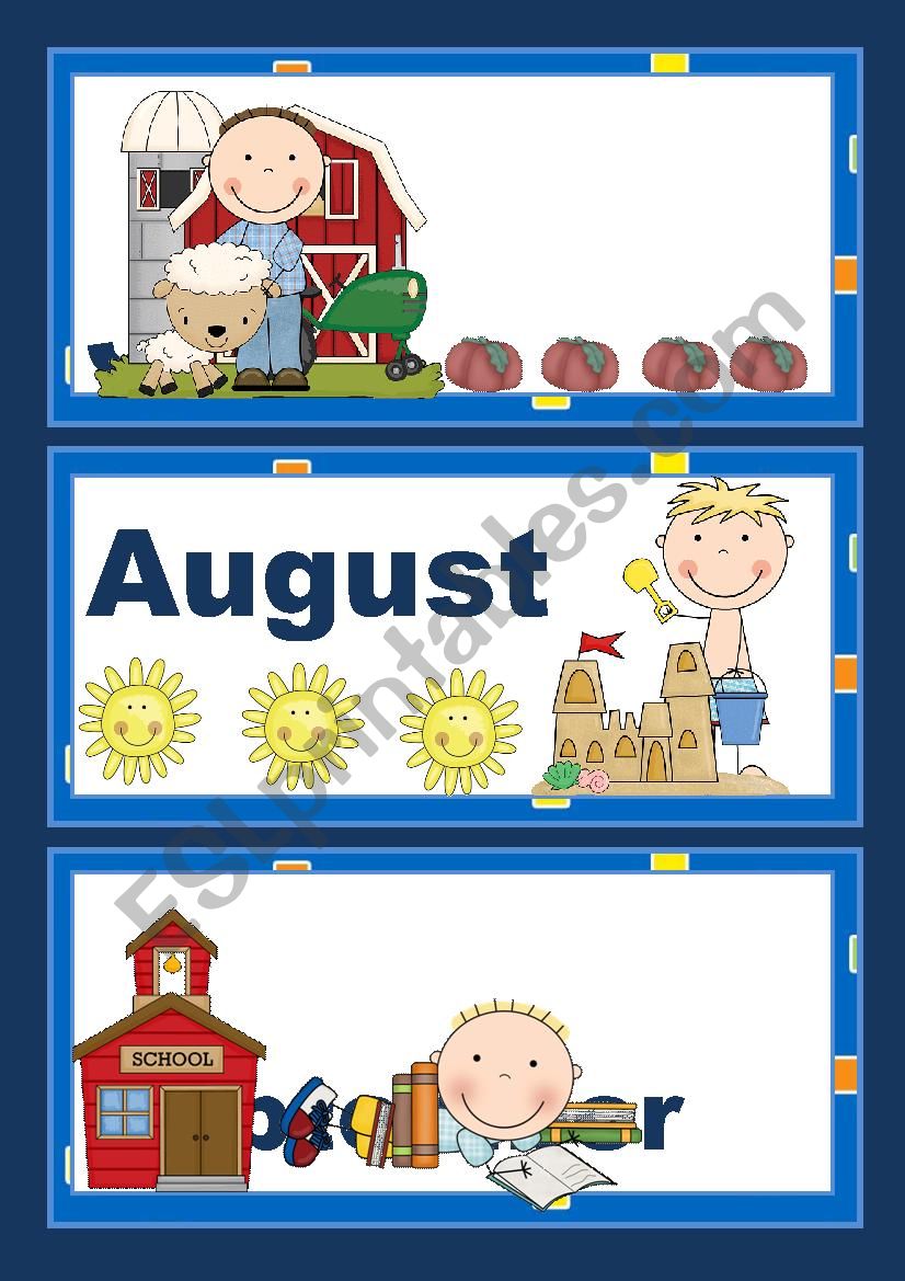 MONTHS OF THE YEAR 2 - POSTER worksheet