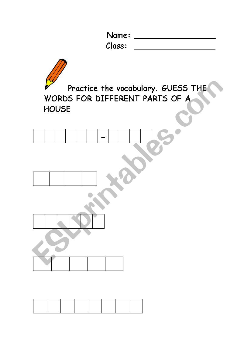 GUESS ABOUT THE TOPIC AT HOME worksheet
