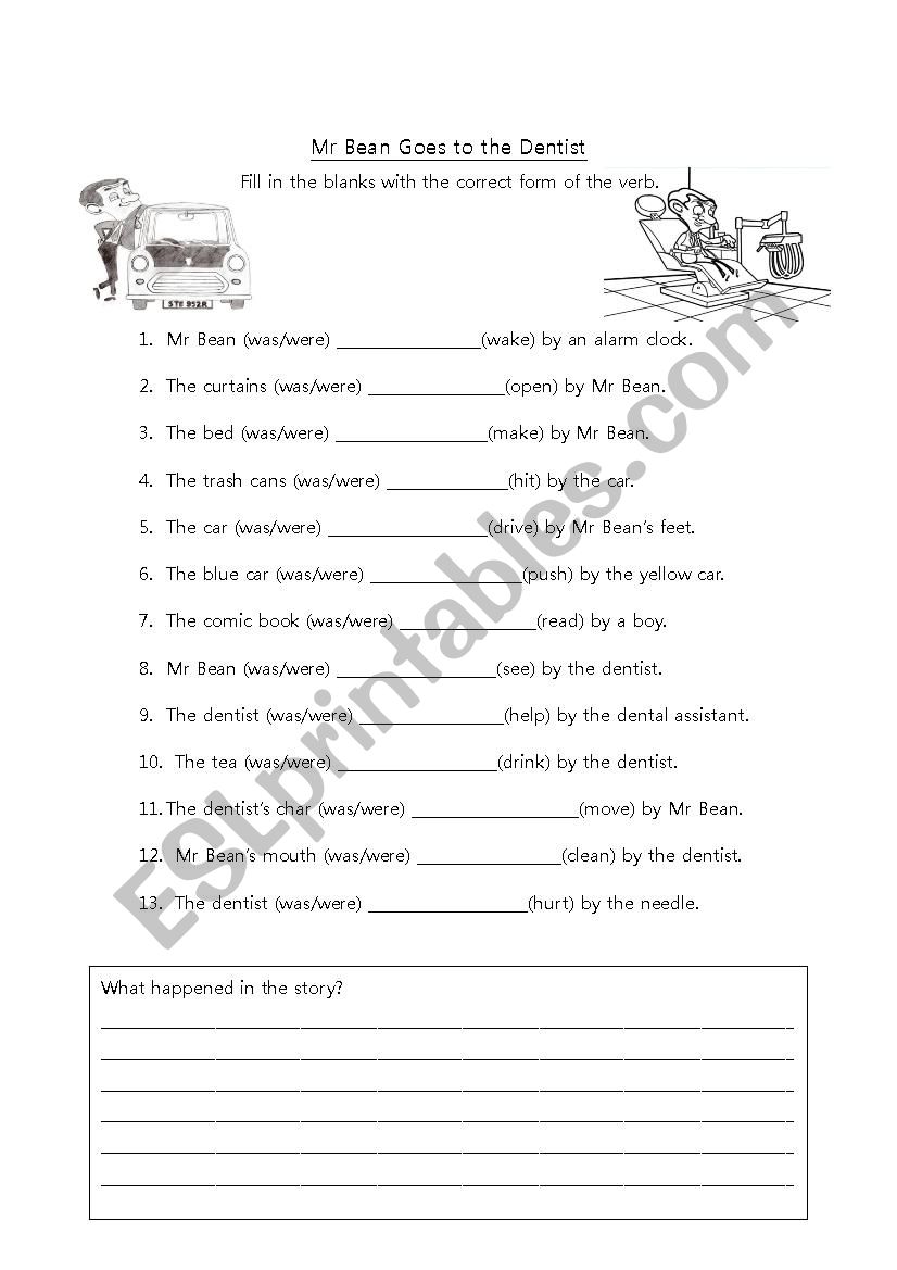 Passive Voice with Mr Bean worksheet