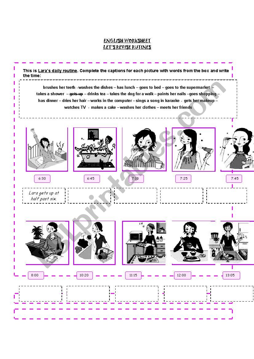 Daily Rooutines  worksheet