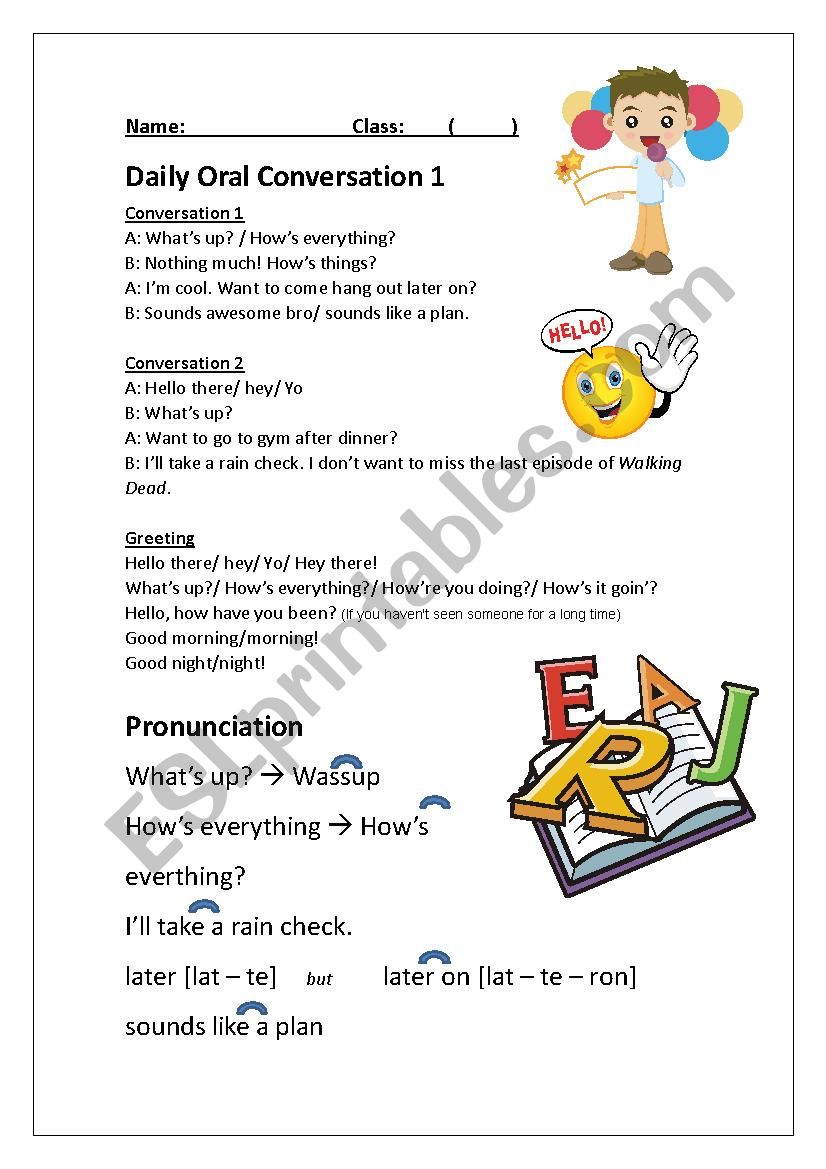 Daily Oral Conversation 1 - Greeting