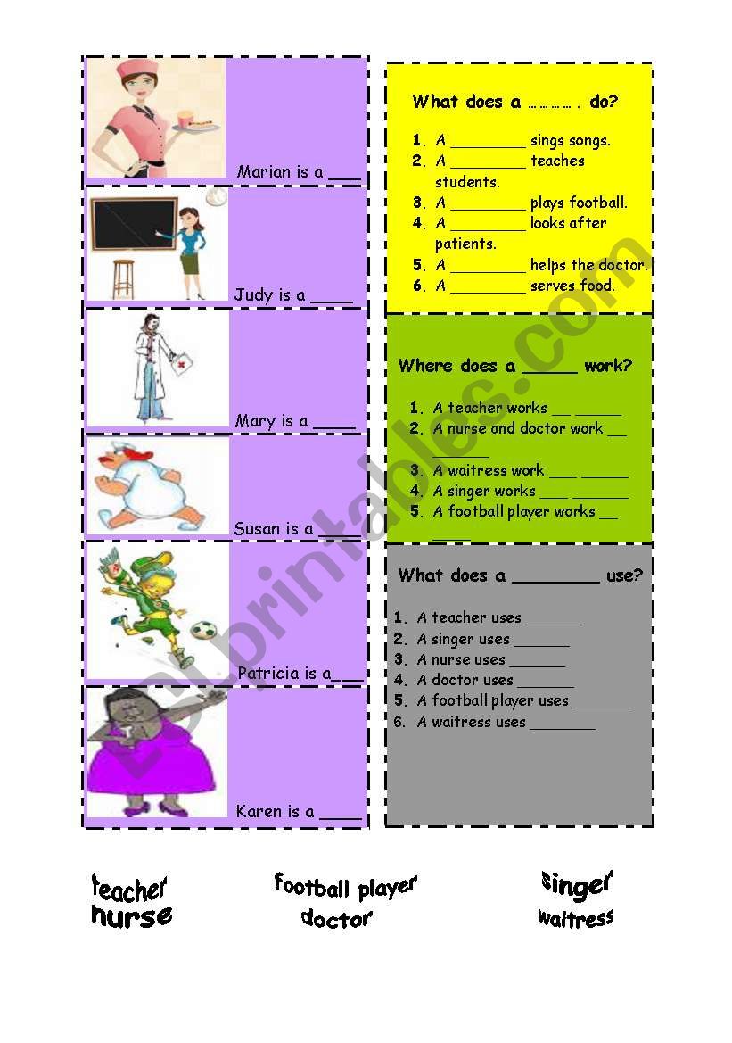 jobs worksheet