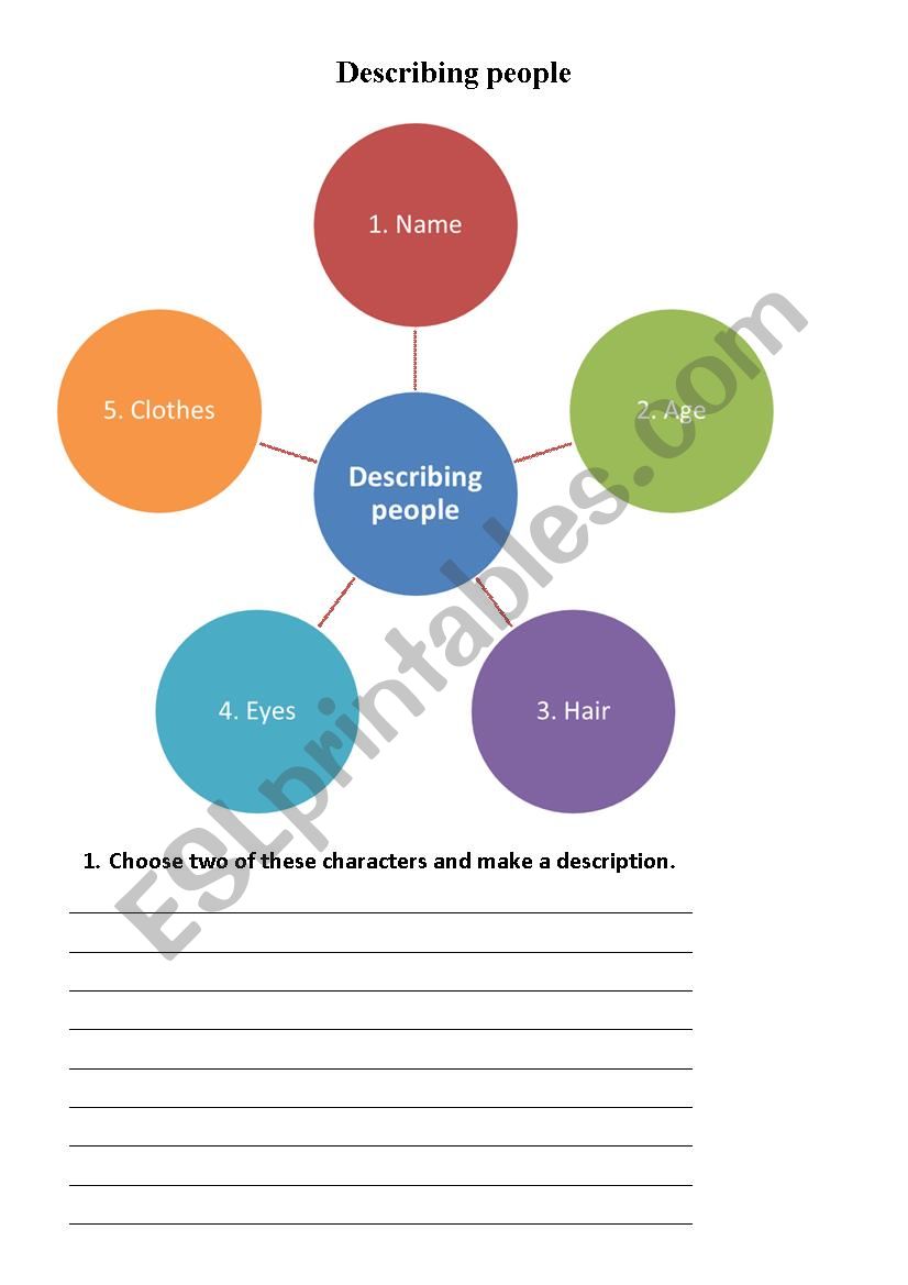 Describing people worksheet