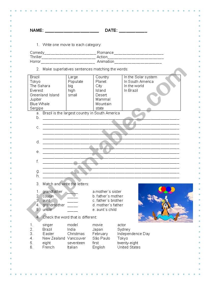 Review  worksheet