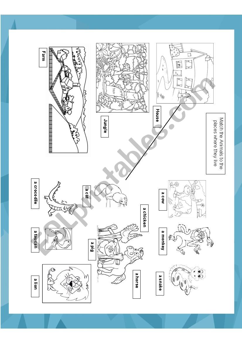 Animal Matching worksheet