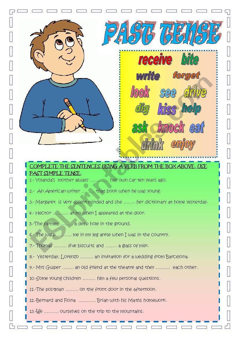 PAST SIMPLE TENSE worksheet