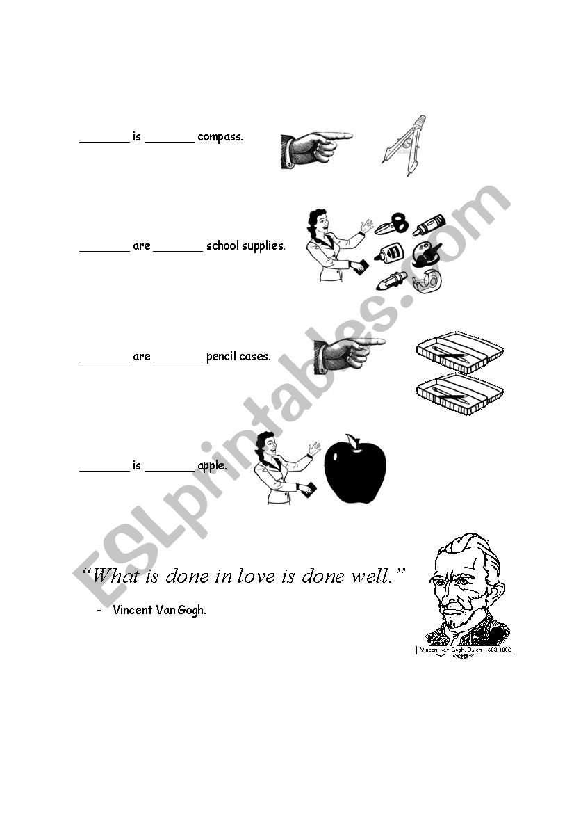 EVALUATION SCHOOL SUPPLIES, DEMONSTRATIVES, ARTICLES 2