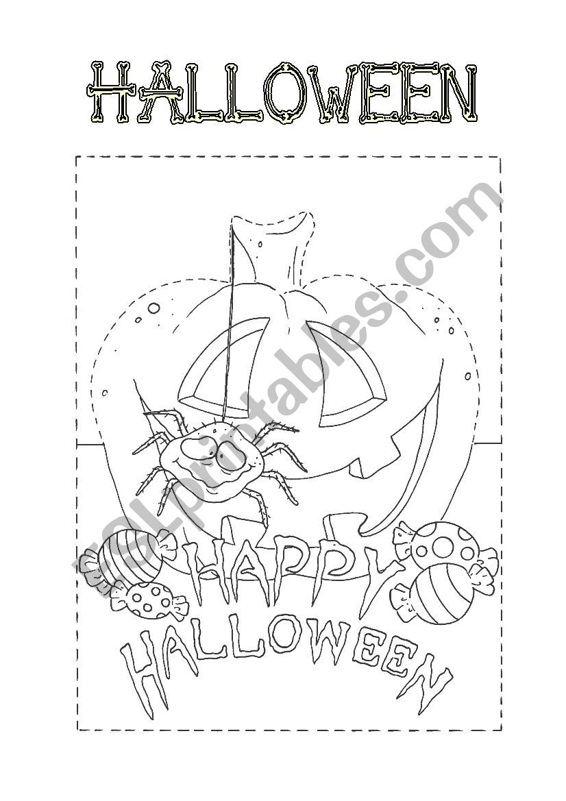 A Halloween Invitation Card worksheet
