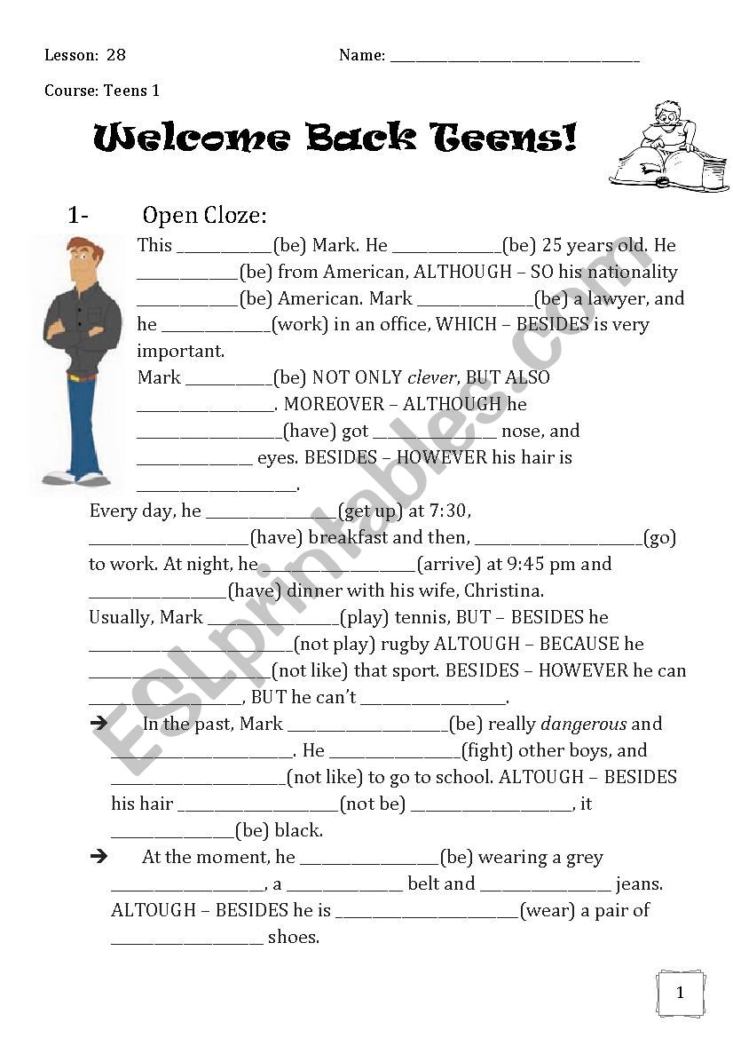 Tenses Review 1  worksheet