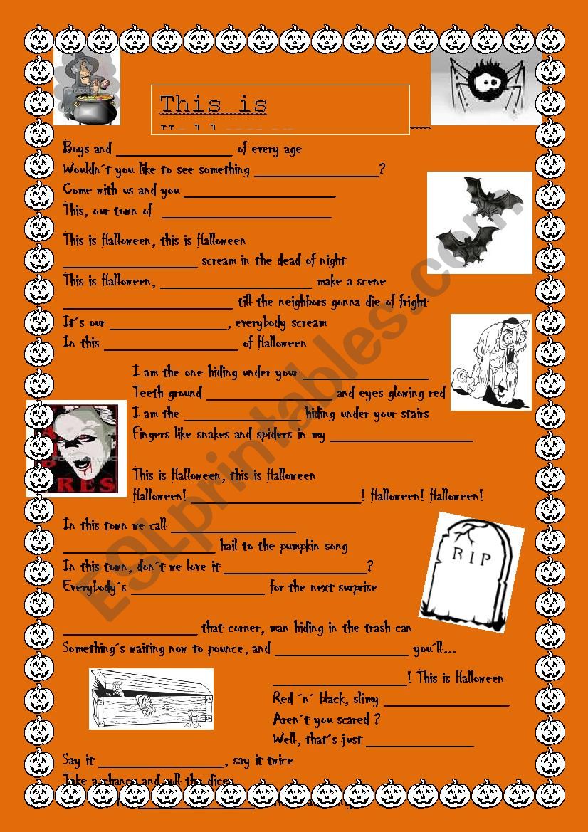 This is Halloween worksheet