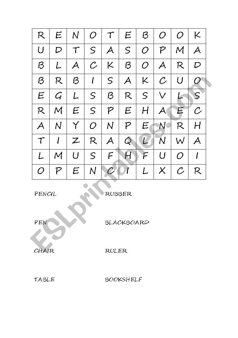 Letters Soup Classroom Objects