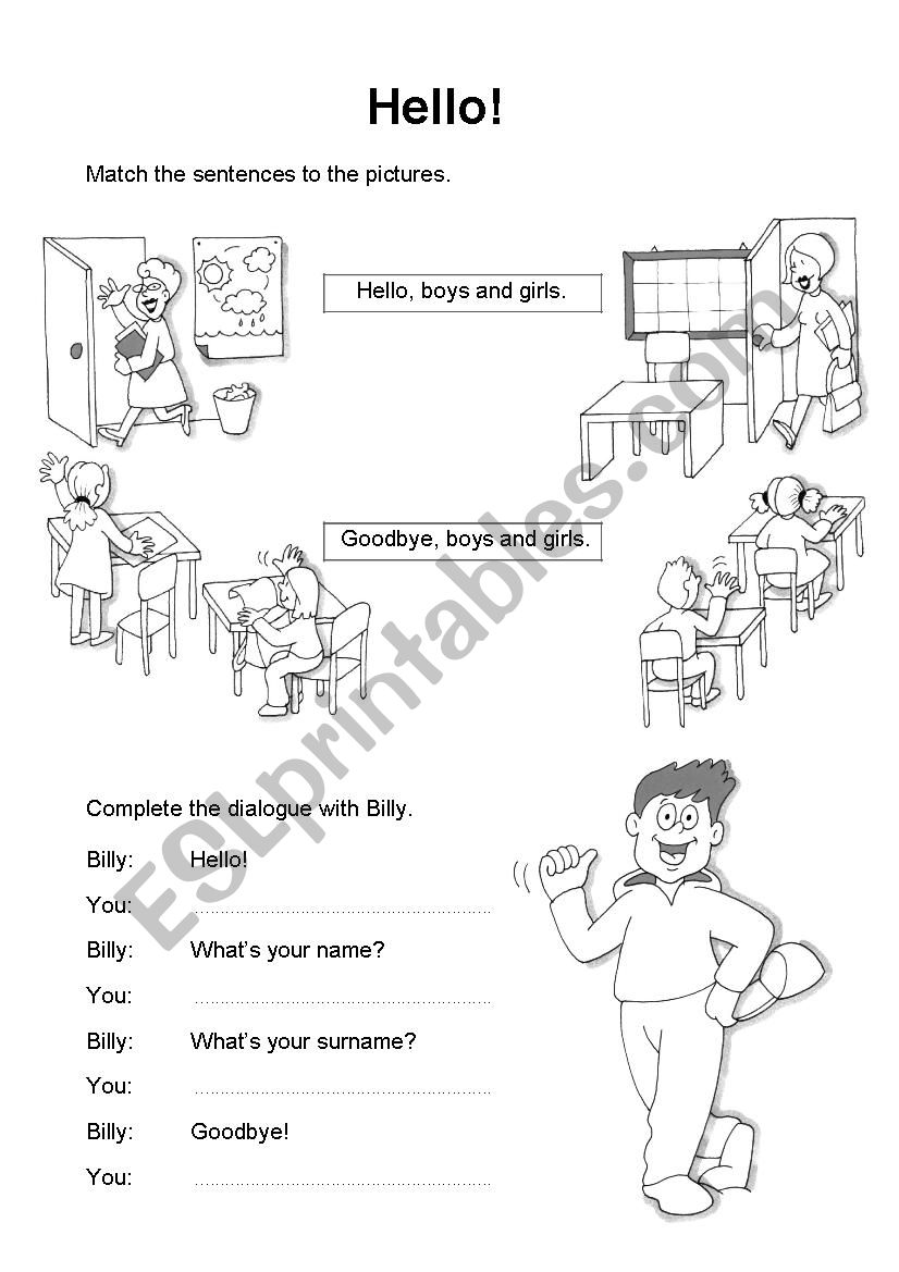 Hello worksheet