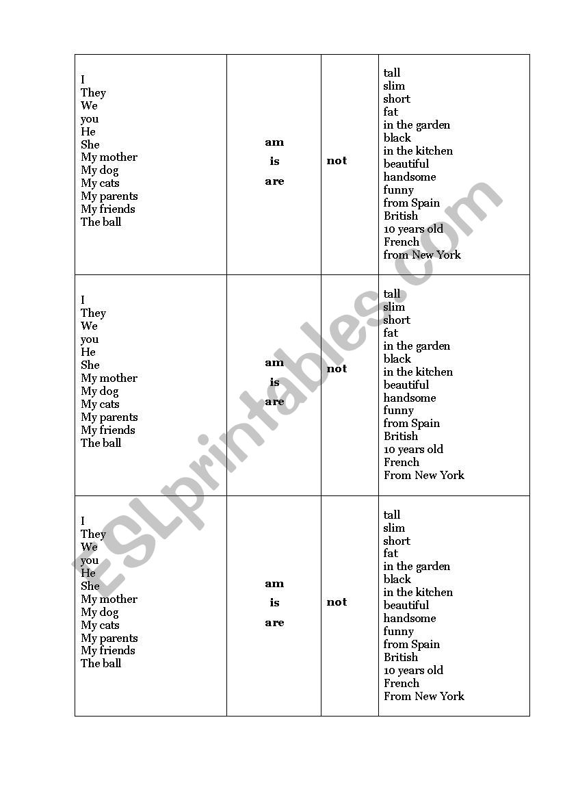 Have got to be drills worksheet