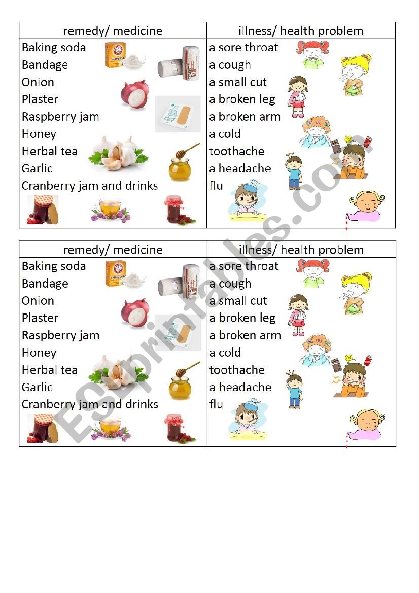 Table Remedy worksheet